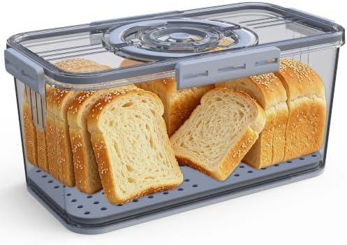 Farmhouse Bamboo Bread Box — Large-Capacity Counter Storage with Window