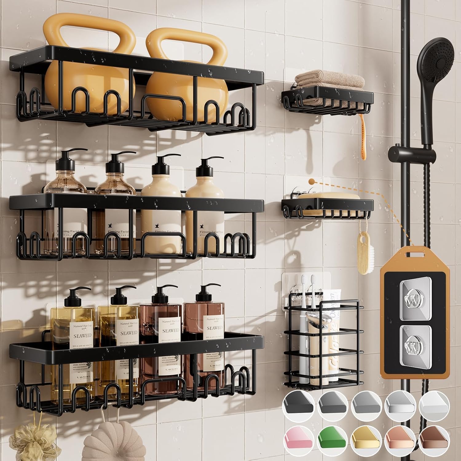 The Shower System™ — Complete 6-Piece Organizer Set
