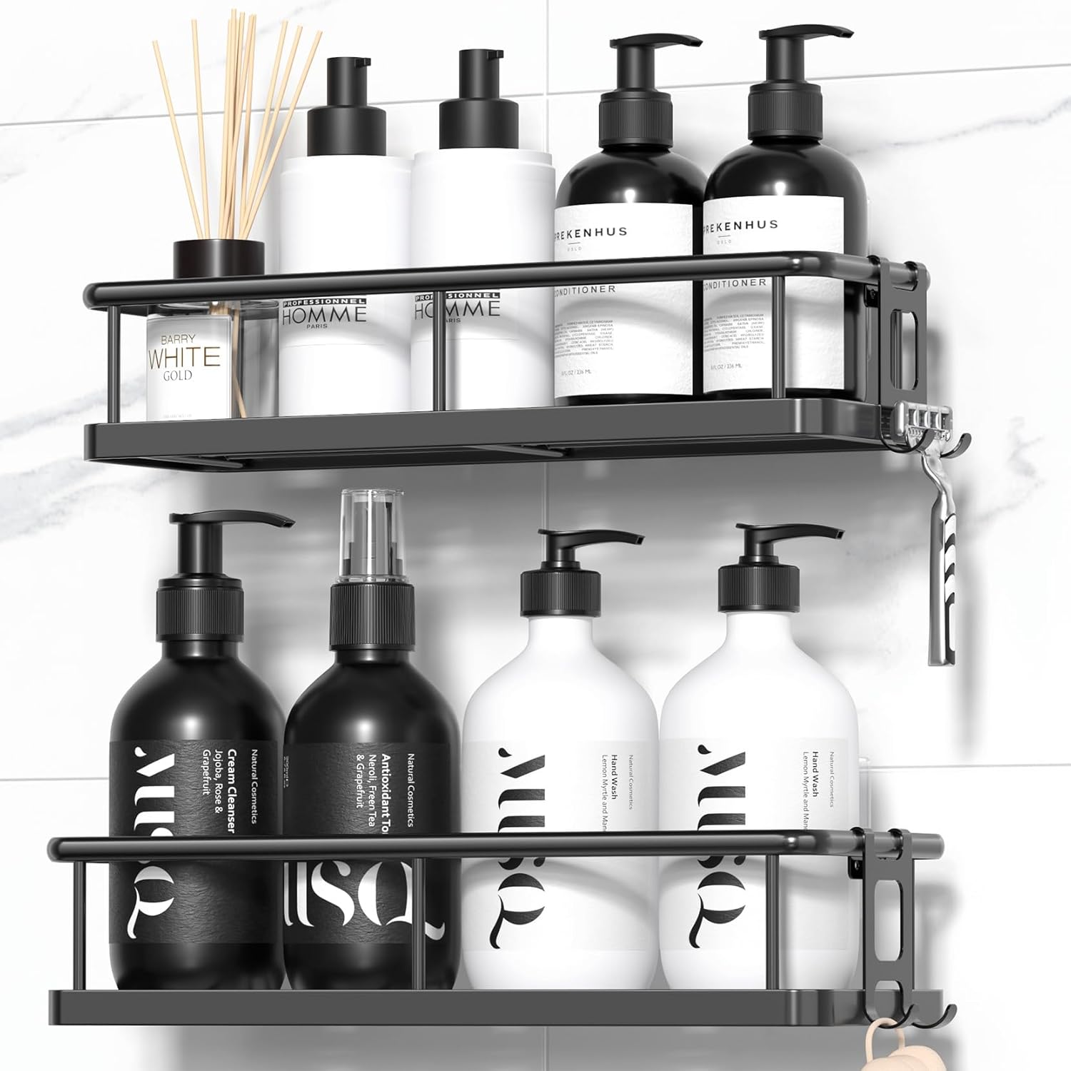 Corner Caddy Duo — No-Drill Corner Shower Shelves (2-Pack)